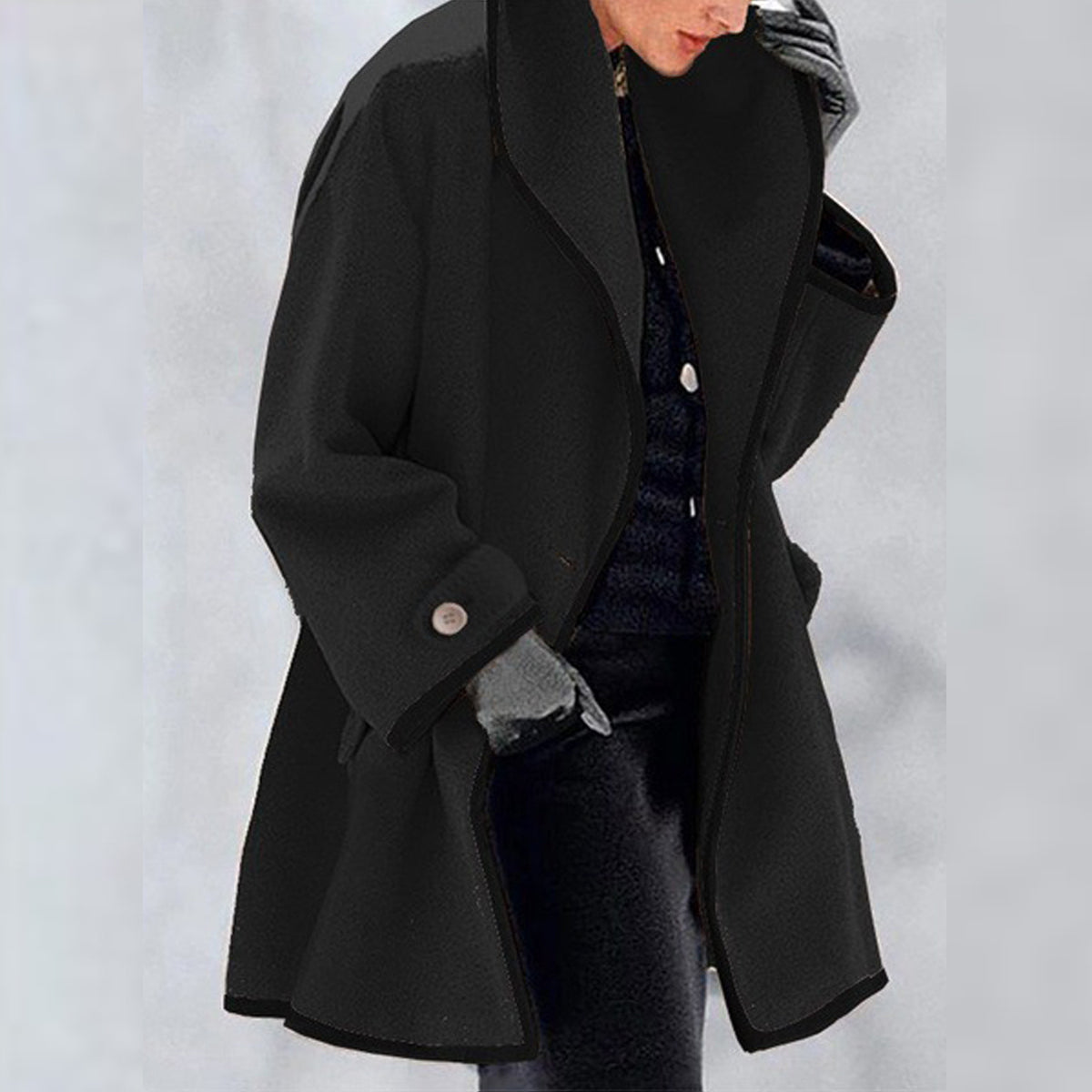 🍂【S-5XL】🧥 Jachetă cu mânecă lungă, cu glugă, pentru femei, stil european și american
