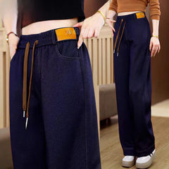 🔥【Bestseller în magazin】👖 Blugi casual, cu talie înaltă, căptușiți cu fleece