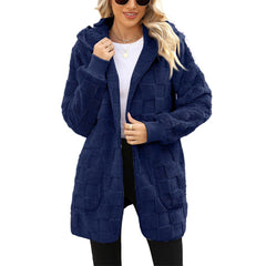 ☃️Reducere limitată de 39%❄️[S-5XL]🌸Noutate pentru sezonul de iarnă: jachetă casual din fleece în carouri pentru femei