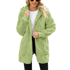 ☃️Reducere limitată de 39%❄️[S-5XL]🌸Noutate pentru sezonul de iarnă: jachetă casual din fleece în carouri pentru femei