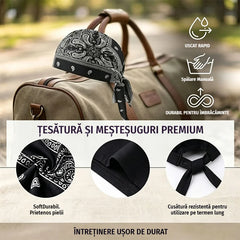 🏴‍☠️【Set de 5 bucăți】Batic în stil retro pirați street, din mătase naturală respirabilă