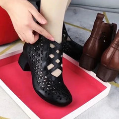 💕【35-41】Pantofi de damă casual cu toc, din piele naturală
