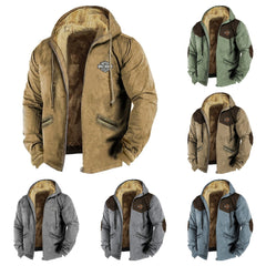 🔥[Reducere de 50% pe durată limitată] 🔥Geacă modernă groasă bărbătească, căptușită cu fleece