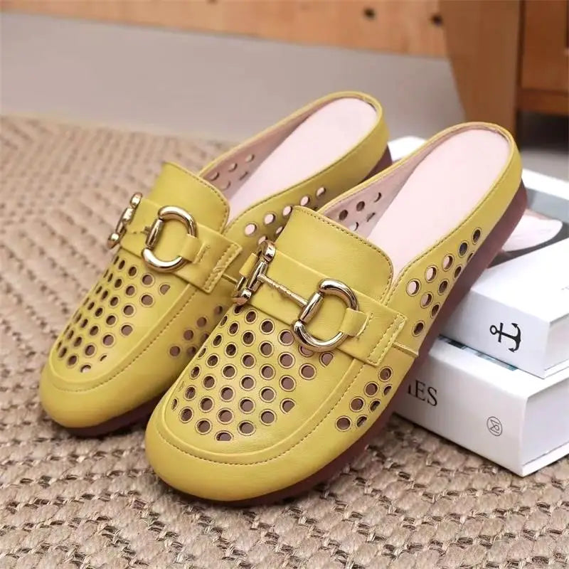【35-40】Papuci casual din piele moale – confort suprem, spune adio durerilor de picioare, concepuți pentru mers ușor și confortabil!