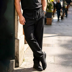 💪【M-6XL】❄️ Pantaloni casual din mătase rece cu elasticitate ridicată – comozi, răcoroși și perfecți pentru mărimi mari