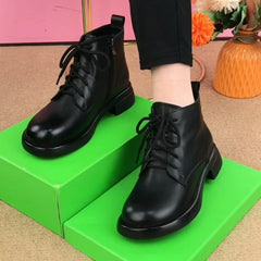 🎉👞Cizme Martens pentru Femei, Moderne și Elegante, din Piele Adevărată
