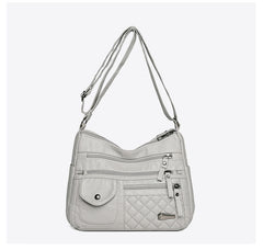 👜【Piele Naturală de Calitate Premium】Geantă Mare de Umăr din Piele Moale cu Compartimente Multiple