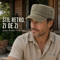 🧢 Șapcă bărbătească elegantă din bumbac pur cu cozoroc plat — evidențiază stilul masculin