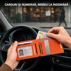 👝 Portofel bărbătesc modern din fibră de carbon — protecție RFID împotriva scanării neautorizate