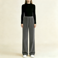 Νέα γυναικεία ελαστικά παντελόνια με φαρδιά μπατζάκια