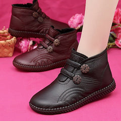 💥【Mărimi 35-40】Pantofi de damă, din piele, lucrați manual, bumbac, antiderapanți