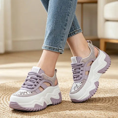 💎👟Pantofi casual moderni cu strasuri și design perforat – efect de înălțare discretă, eleganți și respirabili