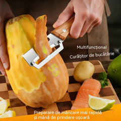 ✅ Cumpără unul, primești unul gratuit (2 articole în total) 🧅🔪 Curățător de legume multifuncțional 3 în 1: Curățează, toacă legume, deschide sticle! 🔥