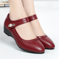 👠【Piele naturală de înaltă calitate】Pantofi eleganți cu platformă tip pană