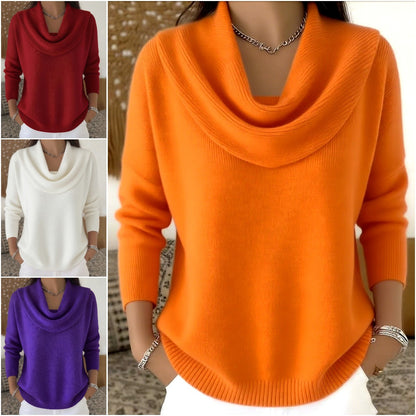🔥Νέο μονόχρωμο πουλόβερ με μακριά μανίκια για το φθινόπωρο/χειμώνα 2025