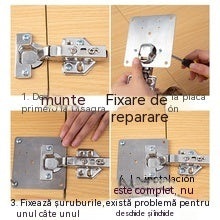 Pachet de 10 bucăți (șuruburi incluse) Placă de reparare din oțel inoxidabil (fără balamale)
