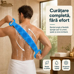 Prosop de baie din silicon, dublu strat, lung și gros (70 cm/180 g) – Ofertă limitată: cumpără unul și primești unul gratis (vei primi 2 bucăți într-o cutie colorată)! 🧼✨