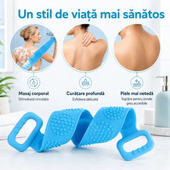 Prosop de baie din silicon, dublu strat, lung și gros (70 cm/180 g) – Ofertă limitată: cumpără unul și primești unul gratis (vei primi 2 bucăți într-o cutie colorată)! 🧼✨