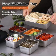 😍Cutie de depozitare a alimentelor din oțel inoxidabil, sigilată anti-îngheț, cutie specială de depozitare la congelator, material alimentar, cu un capac pentru a păstra prospețimea probelor