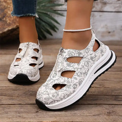 🌸[36-43]sandale casual la modă, cu decupaje și imprimeu stilat