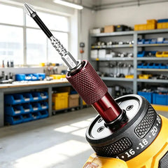 【Adaptor Polizor + Set 5 Biți (6 Piese)】Adaptor de Conversie pentru Polizor Unghiular | Mandrină Rapidă Hexagonală cu Auto-Blocare, Eliberare Rapidă și Tratament Anti-Rugină