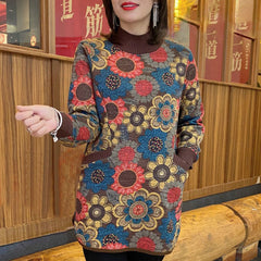 【Sosire nouă!】Tricou nou din catifea groasă, cu design retro