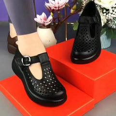 👡 Pantofi din Piele Noi, Moderni, cu Toc Gros