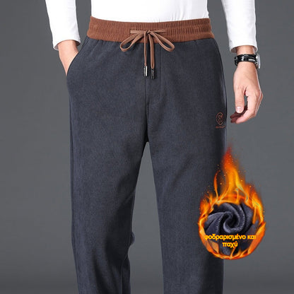 🔥【Νέα άφιξη】🔥Υψηλής ποιότητας βαμβακερό παντελόνι, με έξτρα πάχος και fleece επένδυση, άνετο και καθημερινό