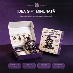 🧙‍♀️Păpușă textilă handmade în stil vrăjitoare retro (include set complet de materiale)