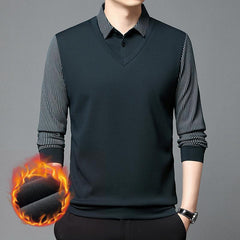 🔥【M-4XL】Costum călduros, premium, din cașmir, pentru bărbați, din două piese, all-in-one——3895419