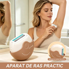 【Inovație Beauty 2026】Aparat de Ras Portabil pentru Femei cu Capac Rotativ, Trimmer Epilator și Modelator Sprâncene Anti-Zgârieturi ✨