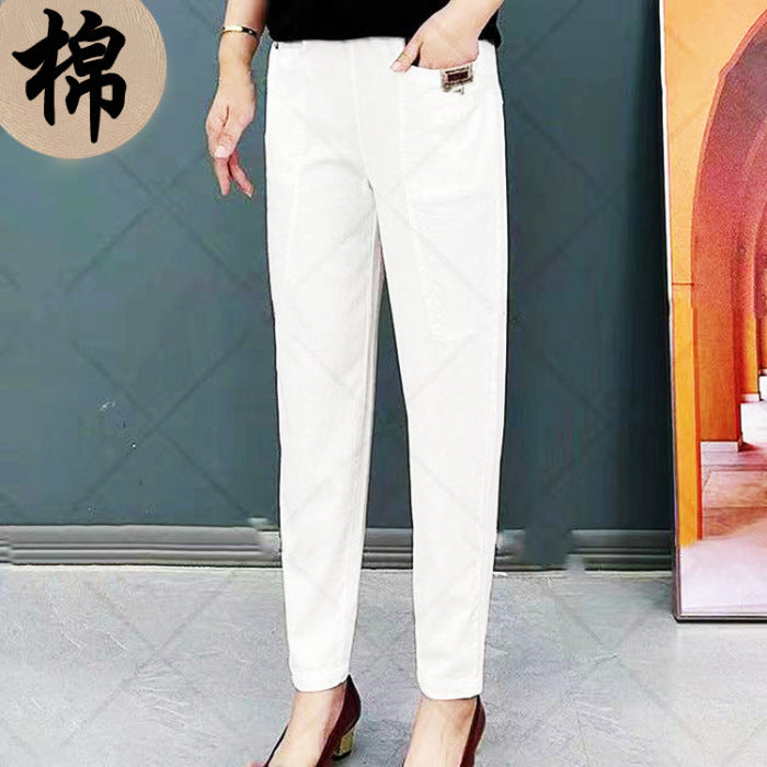 🔥👖【Super Oferte!!】Pantaloni casual din bumbac, largi, la modă pentru femei, confortabili și ușor de asortat