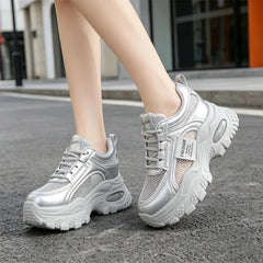👟[+8 cm înălțare] Pantofi sport casual din plasă respirabilă