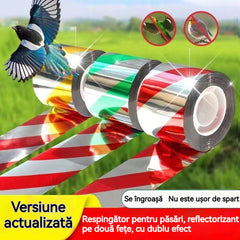 5 role (250 metri) 🐦🐦Benzi colorate pentru a respinge păsările, benzi pentru prevenirea păsărilor din fermă livadă