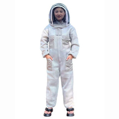 Costum anti-albină dintr-o bucată din plasă de bumbac 3D