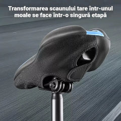 🚴 Salvatorul Fundului Tău la Ciclism! Husă de Gheață din Piele PU și Silicon Gros – Adio Dureri, Confort de Canapea pe Orice Bicicletă! ☁️✨✨ Husă de ploaie inclusă.