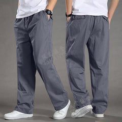 🏆【50-130KG】noi pantaloni drepti casual pentru bărbați de mărime mare