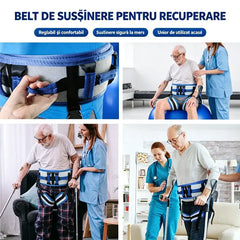 Centură de Transfer și Mers pentru Recuperare Medicală – Ham de Siguranță cu Mânere și Inele pentru Picioare, Atestat pentru Vârstnici, AVC și Paralizie