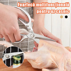 Foarfeca de Bucătărie Ultra-Puternică SK5-Curăță solzi, deschide sticle și taie carnea în doar câteva secunde!