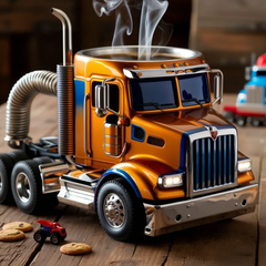 🚛Căni de cafea lucrate manual pentru semi-camioane