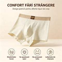 【Colecția Premium 2026】Set de 5 Boxeri de Bărbați cu Textură Elegantă, Chiloți Tip Pantaloni Scurți cu Talie Medie, Elastici și Respirabili (Mărimi L-4XL / 5 Culori Mixte) ✨