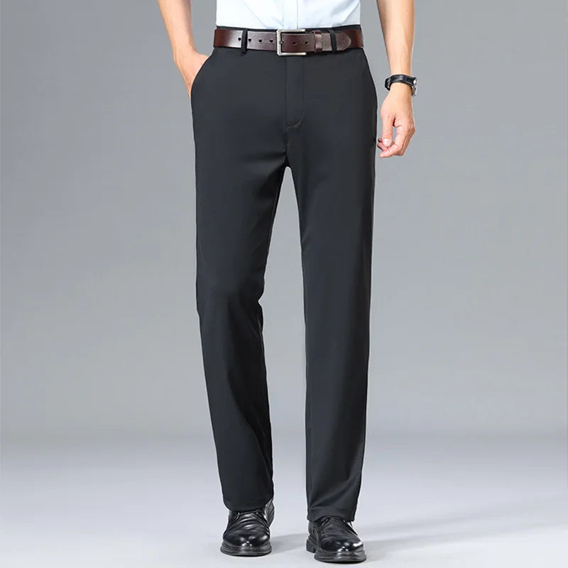 👖❄️【calitate premium, model ca în magazinele de lux】pantaloni casual de vară din mătase rece, subțiri și foarte elastici