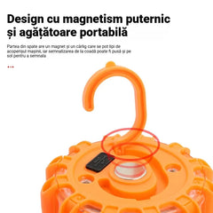 🚨 Girofar LED de Urgență cu Magnet și Încărcare USB – Lumină Roșie Rotativă, SOS Flash, Carcasă Anti-Șoc pentru Siguranța Auto! 🚗💥