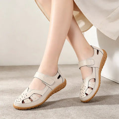 🥿Sandale retro casual cu design perforat, respirabile și cu talpă moale și confortabilă