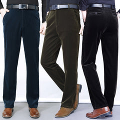 👖🆒Pantaloni Casual din Reiat, cu Talie Înaltă, Elastici, pentru Bărbați