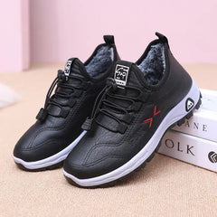 👢✨【35-41】Pantofi noi de plimbare pentru femei, pentru toamnă și iarnă, confecționați din piele naturală și realizați manual, cu căptușeală din fleece de bumbac.