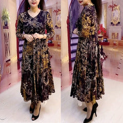 🥰【Bestseller magazin】🔥Rochie cu decolteu floral mulat în stil sirena cu decolteu în V