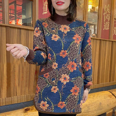 【Sosire nouă!】Tricou nou din catifea groasă, cu design retro