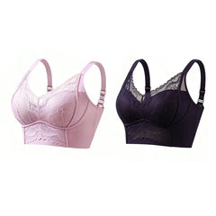 👙【Cumperi 1, primești 1 gratis】 Sutien din dantelă cu spate frumos și efect de strângere｜fără armătură + efect de push-up + modelare laterală a sânilor ✨