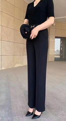 【Reduceri mari– Revenim în curând la prețul inițial】Pantaloni casual la modă, cu talie înaltă